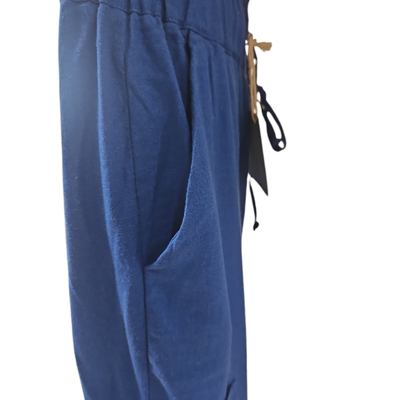 Jules&Leopard Women Casual Cargo Pants 👖 Drawstring Elastane Waist Size XS/TP - Picture 13 of 16